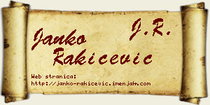 Janko Rakićević vizit kartica